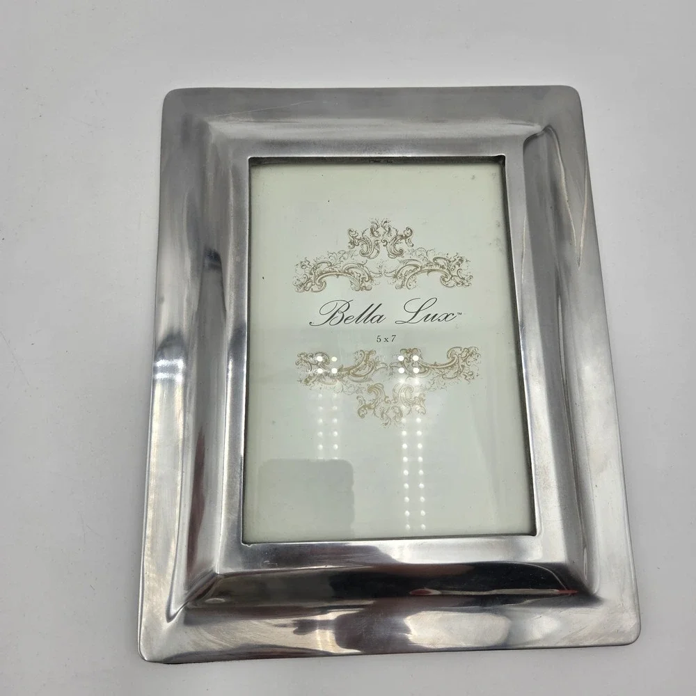 Vintage Lots of 2 Bella Lux Pewter Picture frame Silver 5